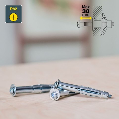 Wtyki i wkręty Rapid Ø 11 x 65 mm M5 x 74 mm Metal Ekspansja 10 Sztuk