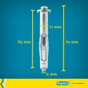 Wtyki i wkręty Rapid Ø 11 x 65 mm M5 x 74 mm Metal Ekspansja 10 Sztuk