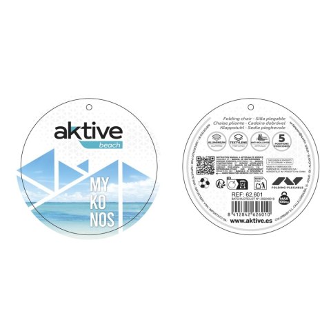 Składanego Krzesła Aktive Mykonos W paski 47 x 85 x 50 cm (4 Sztuk)