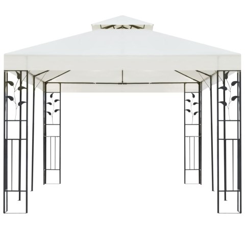 Altana z podwójnym dachem, biała, 6x3 m, stalowa