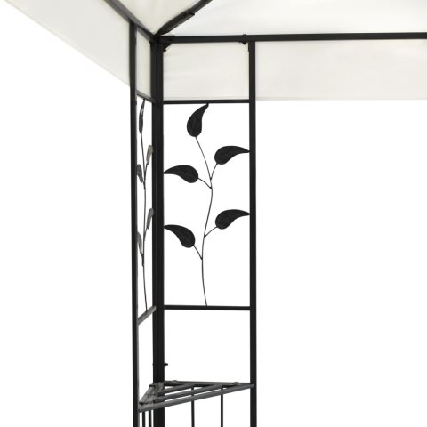 Altana z podwójnym dachem, biała, 6x3 m, stalowa