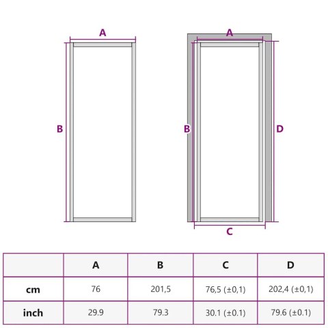 Drzwi wewnętrzne, 76x201,5 cm, czarne, szkło ESG i aluminium