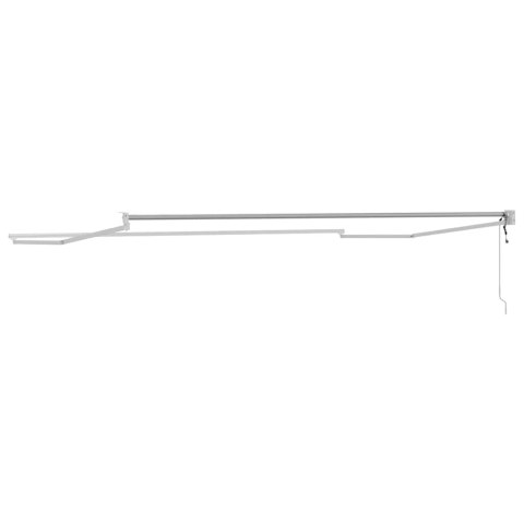 Markiza zwijana Biały 500 × 300 cm Aluminium