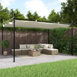 Pergola ze zwijanym dachem, kremowa, 395x292x230 cm