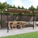 Pergola ze zwijanym dachem, taupe, 589x292x230 cm