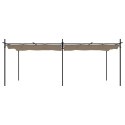 Pergola ze zwijanym dachem, taupe, 589x292x230 cm
