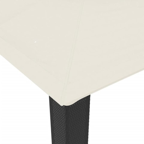 Altana ogrodowa z podwójnym dachem, kremowa, 3,94x2,96 m