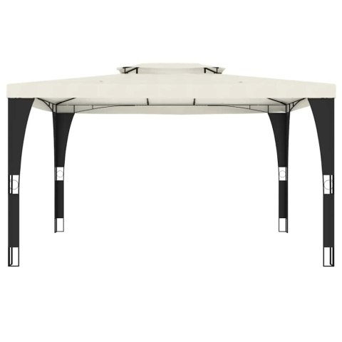 Altana ogrodowa z podwójnym dachem, kremowa, 3,98x2,98 m