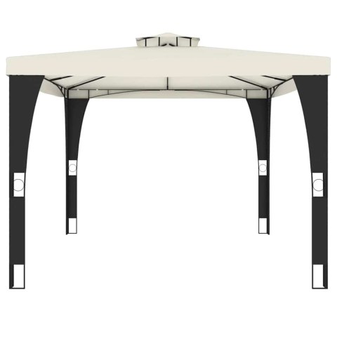 Altana ogrodowa z podwójnym dachem, kremowa, 3,98x2,98 m