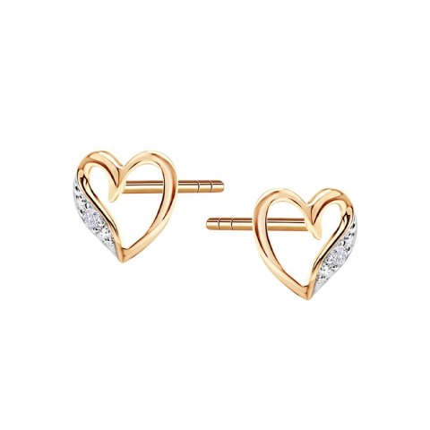 Złote kolczyki KZD6716 - Diament