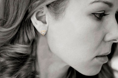 Złote kolczyki KZD6716 - Diament