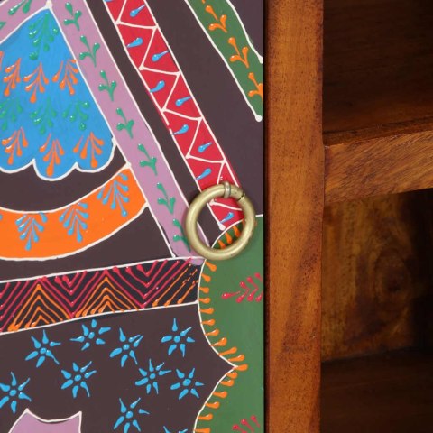 Komoda Wielokolorowa 90x35x60 Drewno lite Akacja