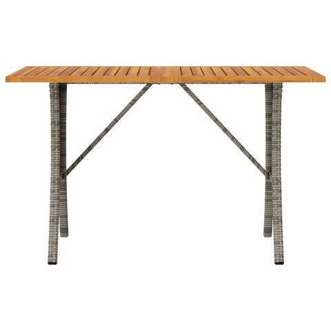 Sofa ogrodowa 3-osobowa z poduszkami i stołem Szary polirattan