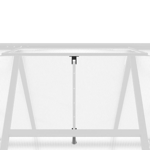 Szklarnia z ramą podstawy, srebrna, 224x169x195 cm, aluminium