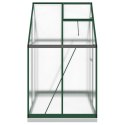Szklarnia z ramą podstawy, zielona, 169x114x202 cm, aluminium
