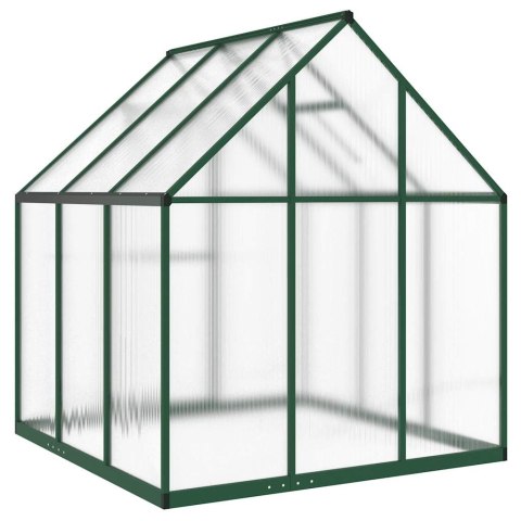 Szklarnia z ramą podstawy, zielona, 169x169x195 cm, aluminium