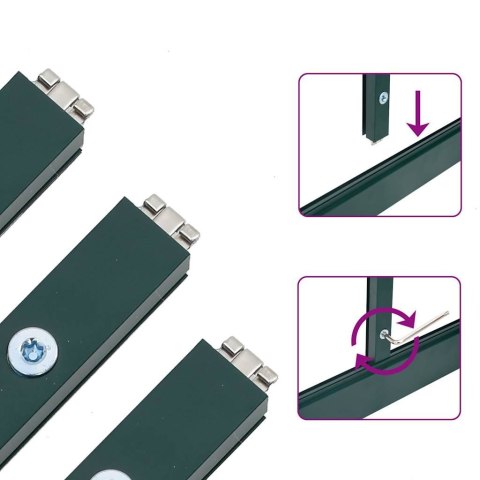 Szklarnia z ramą podstawy, zielona, 169x169x195 cm, aluminium