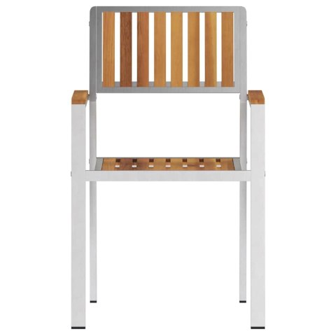 Krzesło Ogrodowe 4 pcs Brązowy Lite Drewno Akacji