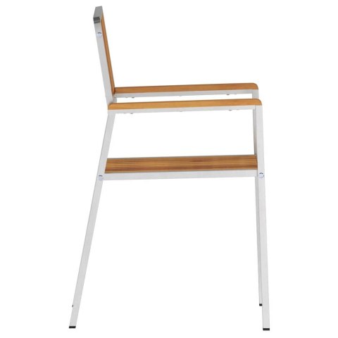 Krzesło Ogrodowe 4 pcs Brązowy Lite Drewno Akacji