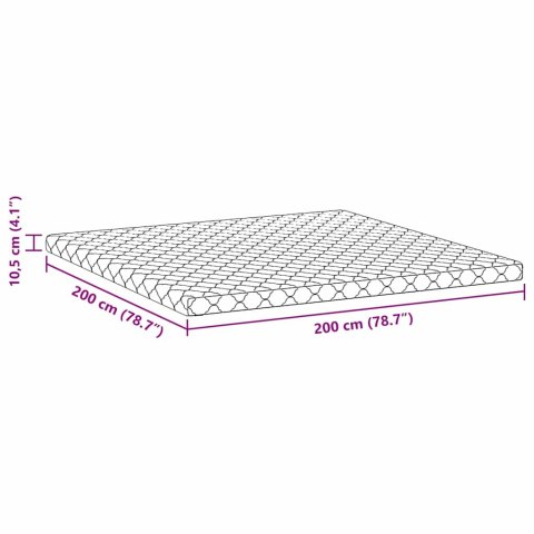 Materac Biały 200 x 200 cm Pianka PU
