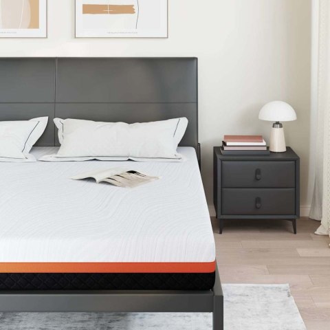 Materac Biały i czarny 200 x 200 cm Pianka Żelowa