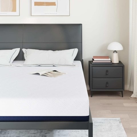 Materac Biały i niebieski 180 x 200 cm Pianka Żelowa