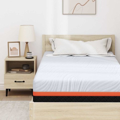 Materac Biały i szary 120 x 200 cm Pianka