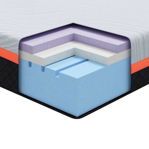 Materac Biały i szary 120 x 200 cm Pianka