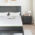 Materac Biały i szary 140 x 190 cm Sprężyna kieszeniowa