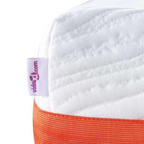 Materac Biały i szary 140 x 200 cm Pianka