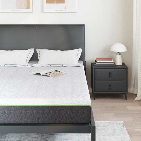 Materac Biały i szary 140 x 200 cm Sprężyna kieszeniowa