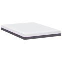 Materac Biały i szary 160 x 200 cm Pianka z pamięcią