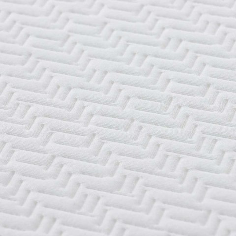 Materac Biały i szary 160 x 200 cm Pianka z pamięcią