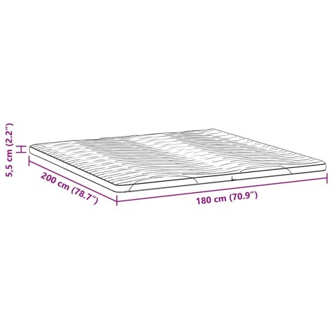 Nakładka na materac Biały 140 x 200 x 5.5 cm Dzianina