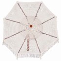 Parasol Makramowy Kremowy 252.5 x 252.5 x 260 cm