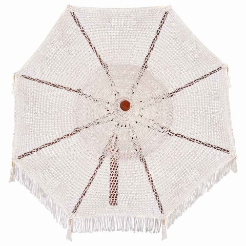Parasol Makramowy Kremowy 252.5 x 252.5 x 260 cm