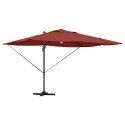 Parasol plażowy Ze LED Lights terakota 351 x 250 x 253 cm