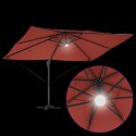 Parasol plażowy Ze LED Lights terakota 351 x 250 x 253 cm