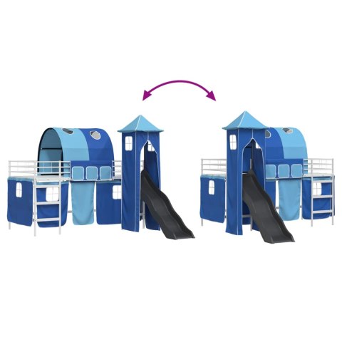 Biały i niebieski 90 x 200 cm