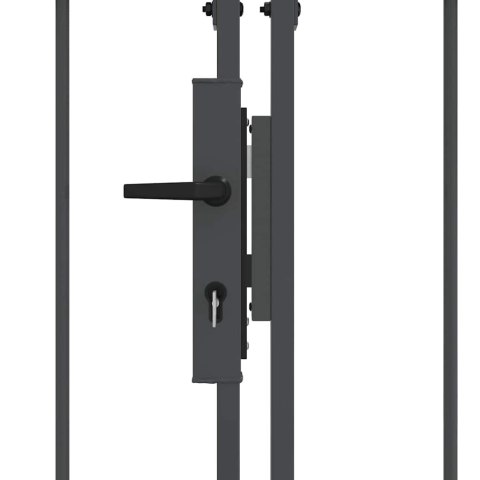 Brama ogrodowa z łukowym szczytem Szary 4 x 1,25 m Stal