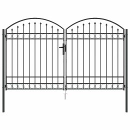 Brama ogrodzeniowa Z blokadą Szary 301 x 224.5 cm Stal