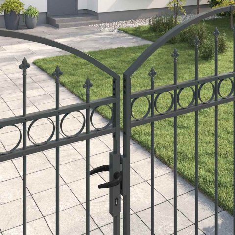 Brama ogrodzeniowa Z blokadą Szary 301 x 224.5 cm Stal