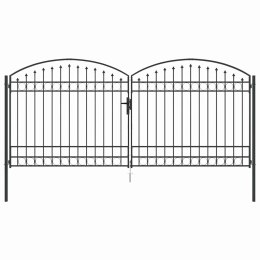 Brama ogrodzeniowa Z blokadą Szary 301 x 224.5 cm Stal