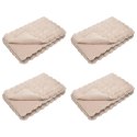 Koc z futra sztucznego królika 4 pcs Beżowy 220 x 240 cm