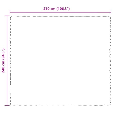 Koc z futra sztucznego królika 4 pcs Beżowy 240 x 270 cm