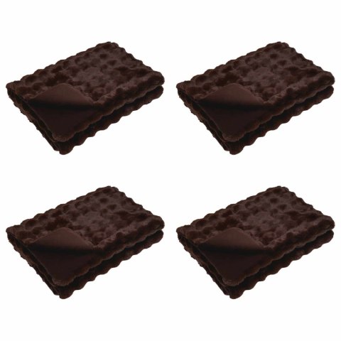 Koc z futra sztucznego królika 4 pcs Camel 220 x 240 cm