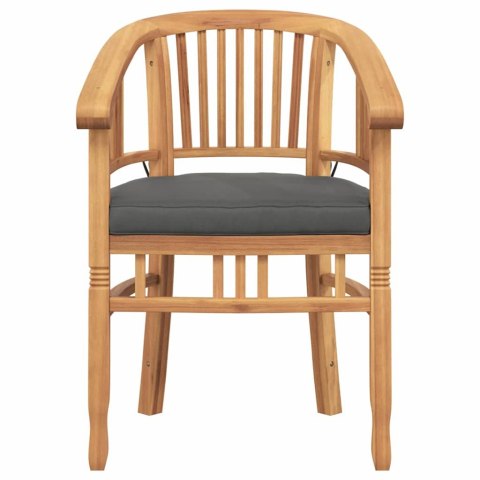 Krzesło 2 pcs Brązowy 63 x 58 x 89 cm Lite drewno teakowe