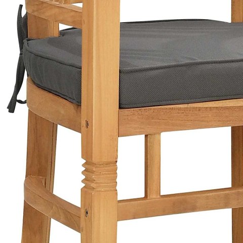 Krzesło 2 pcs Brązowy 63 x 58 x 89 cm Lite drewno teakowe