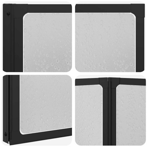 Parawan prysznicowy Inny Czarny 168 x 140 cm Aluminium