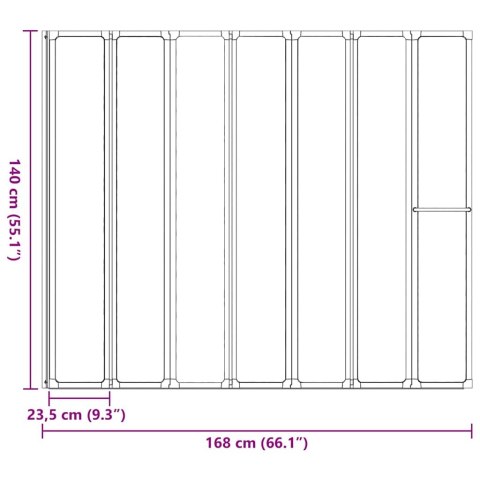 Parawan prysznicowy Inny Czarny 168 x 140 cm Aluminium